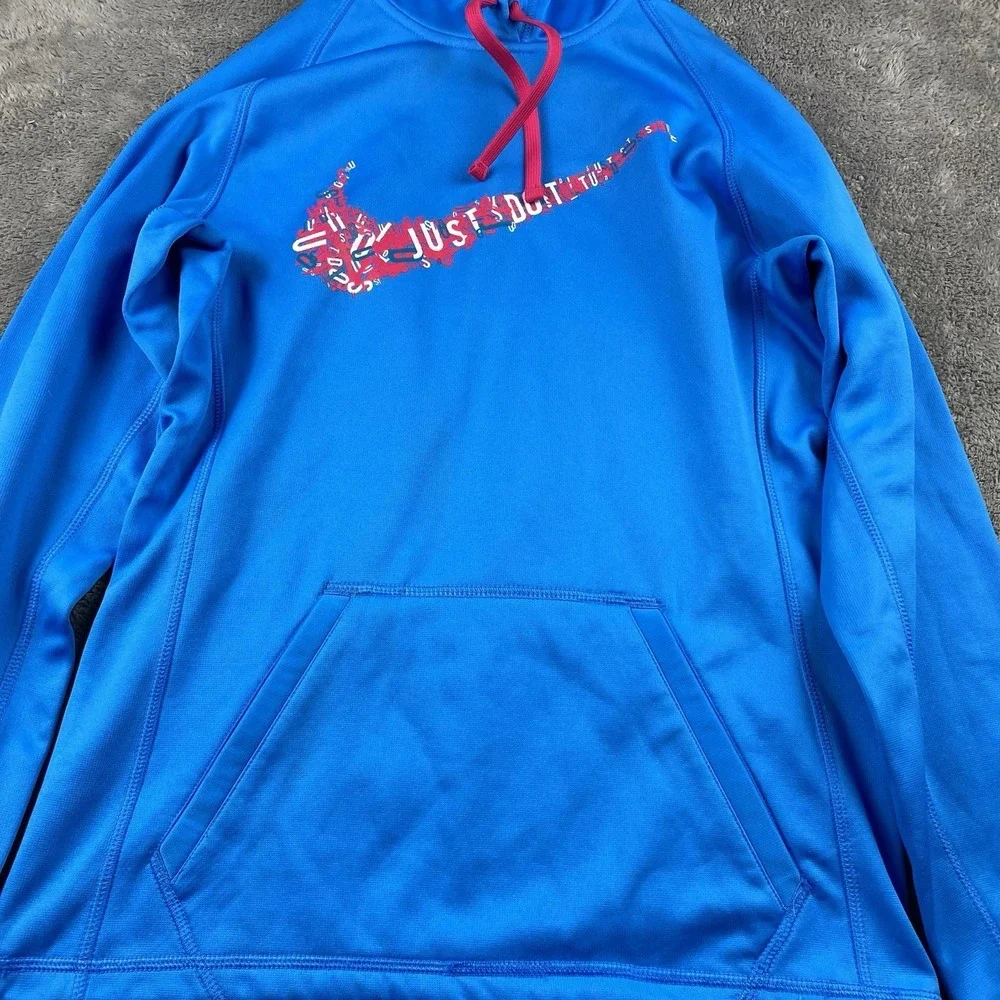 Nike Therma Fit Hoodie Womens XS Blue Pink‎ Long Sleeve